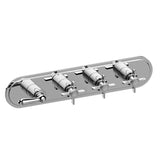 Graff - Camden Traditional M-Series Valve Trim with Four Handles (Horizontal Orientation) - Vintage Brushed Brass