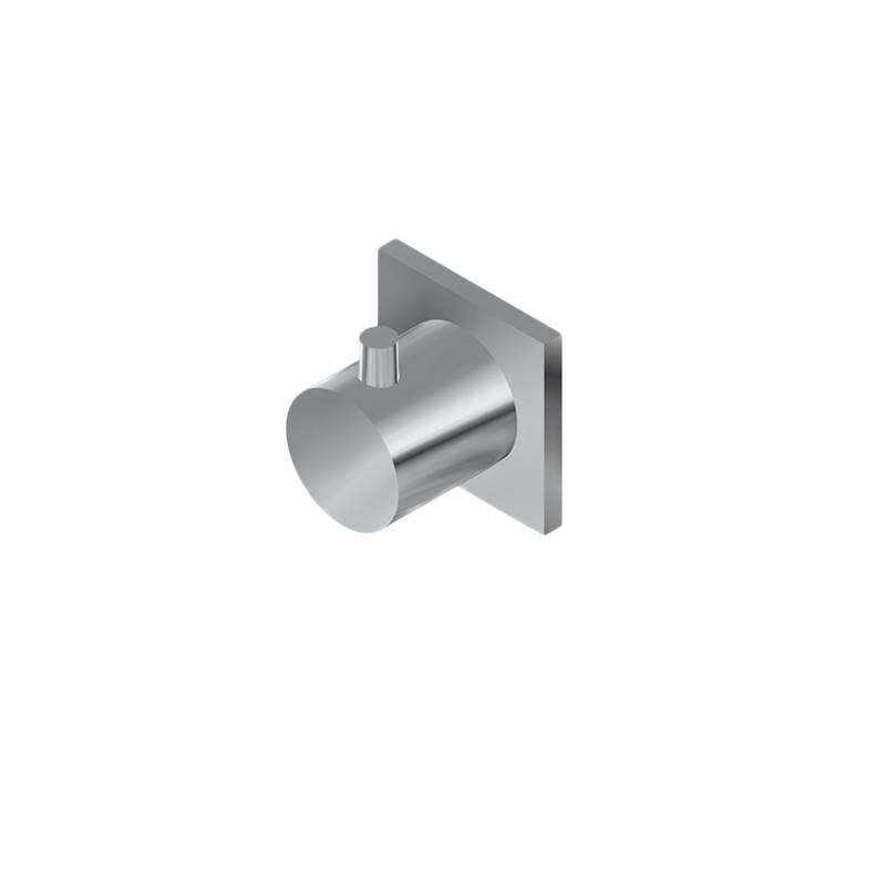 Graff - M-Series Square Stop/Volume Control Trim Plate and Handle - Unfinished Brass