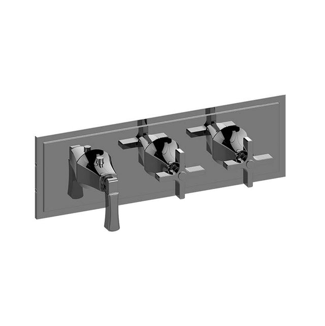 Graff - Finezza DUE Finezza DUE, Vignola M-Series Valve Trim with Three Handles (Horizontal Orientation) - Architectural White