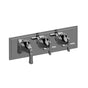 Graff - Finezza UNO M-Series Valve Trim with Three Handles (Horizontal Orientation) - Architectural White
