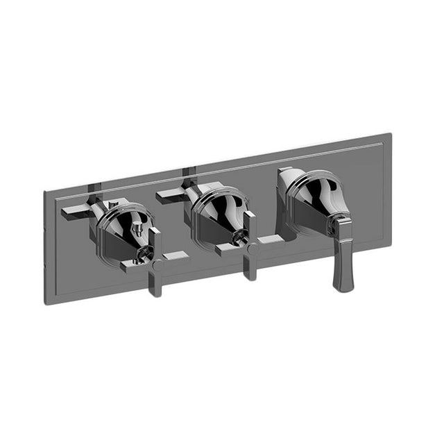 Graff - Finezza UNO M-Series Valve Trim with Three Handles (Horizontal Orientation) - Architectural White
