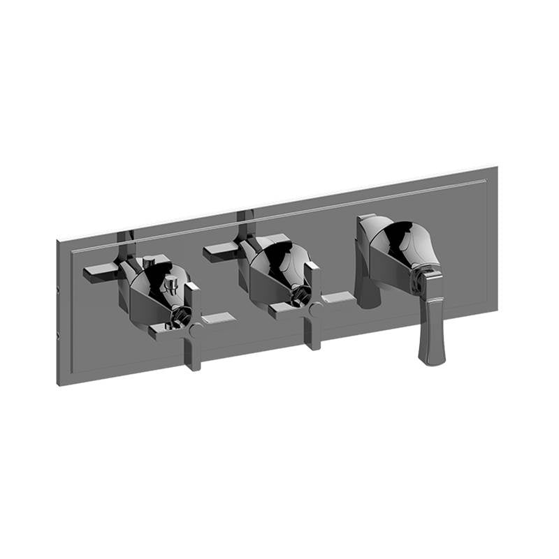 Graff - Finezza DUE Finezza DUE, Vignola M-Series Valve Trim with Three Handles (Horizontal Orientation) - Architectural White