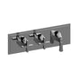 Graff - Finezza DUE Finezza DUE, Vignola M-Series Valve Trim with Three Handles (Horizontal Orientation) - Architectural White