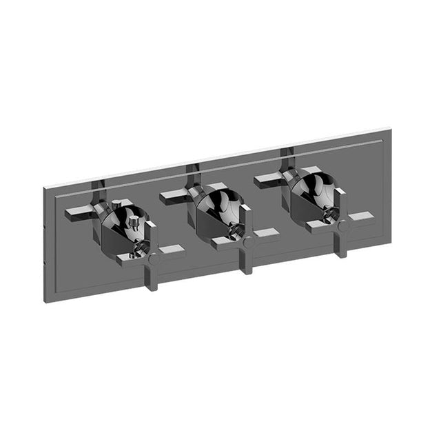 Graff - Finezza DUE Finezza DUE, Vignola M-Series Valve Trim with Three Handles (Horizontal Orientation) - Architectural White