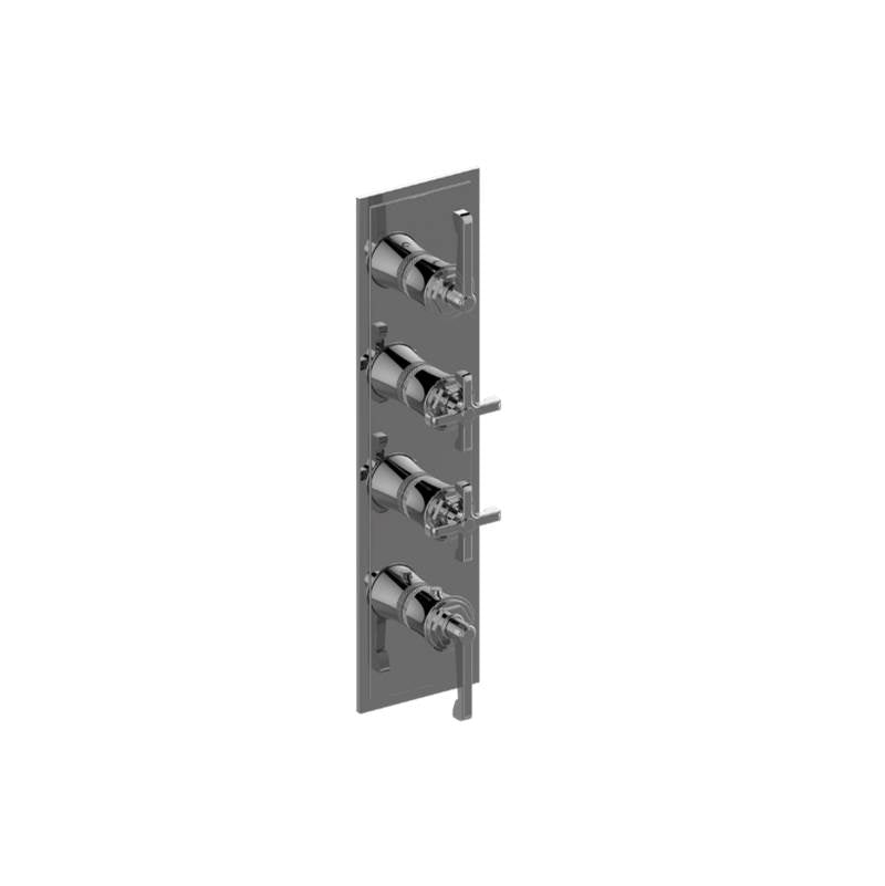 Graff - Vignola Finezza DUE, Vignola M-Series Valve Trim with Four Handles - Architectural White