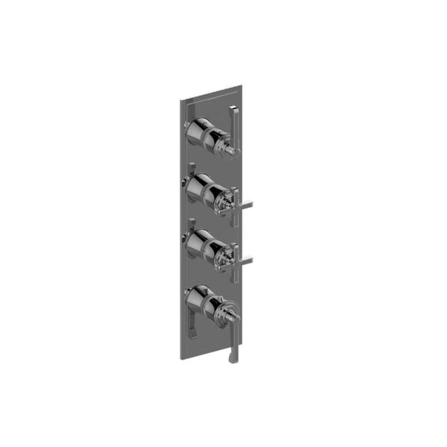 Graff - Vignola Finezza DUE, Vignola M-Series Valve Trim with Four Handles - Architectural White