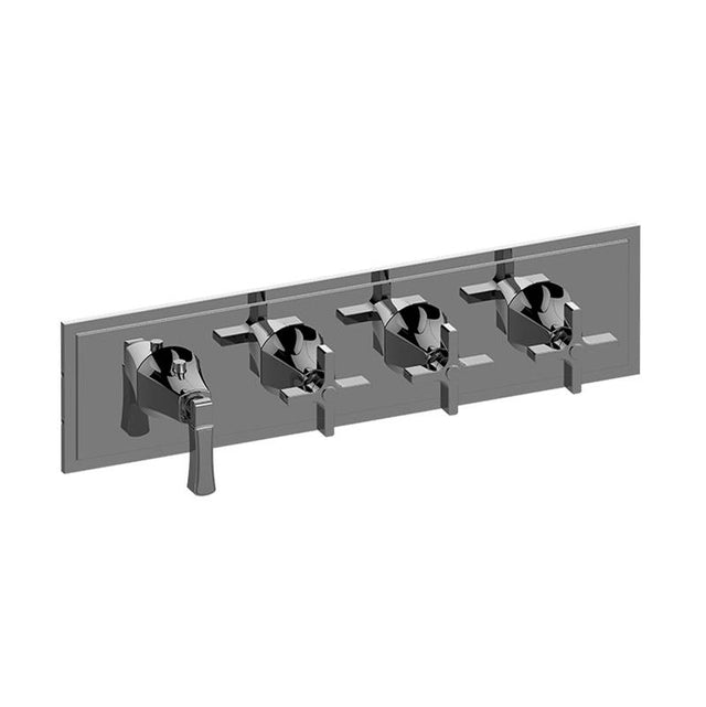 Graff - Finezza DUE Finezza DUE, Vignola M-Series Valve Trim with Four Handles (Horizontal Orientation) - Architectural White