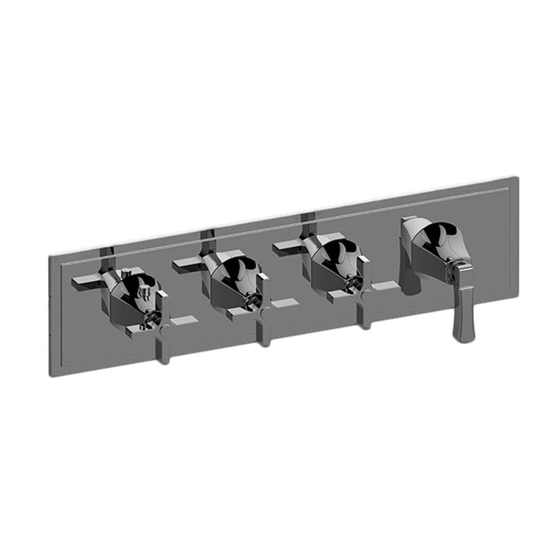 Graff - Finezza DUE Finezza DUE, Vignola M-Series Valve Trim with Four Handles (Horizontal Orientation) - Architectural White