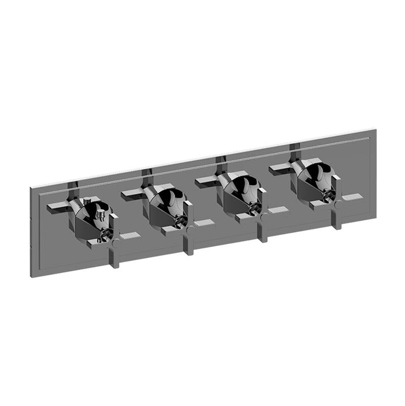 Graff - Finezza DUE Finezza DUE, Vignola M-Series Valve Trim with Four Handles (Horizontal Orientation) - Architectural White