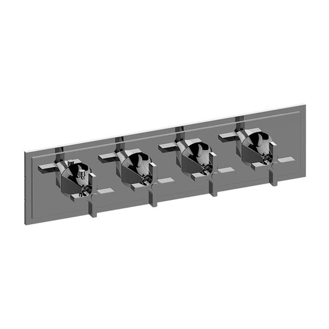 Graff - Finezza DUE Finezza DUE, Vignola M-Series Valve Trim with Four Handles (Horizontal Orientation) - Architectural White