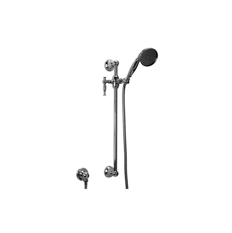 Graff - Lauren Traditional Handshower w/Wall-Mounted Slide Bar - Architectural White