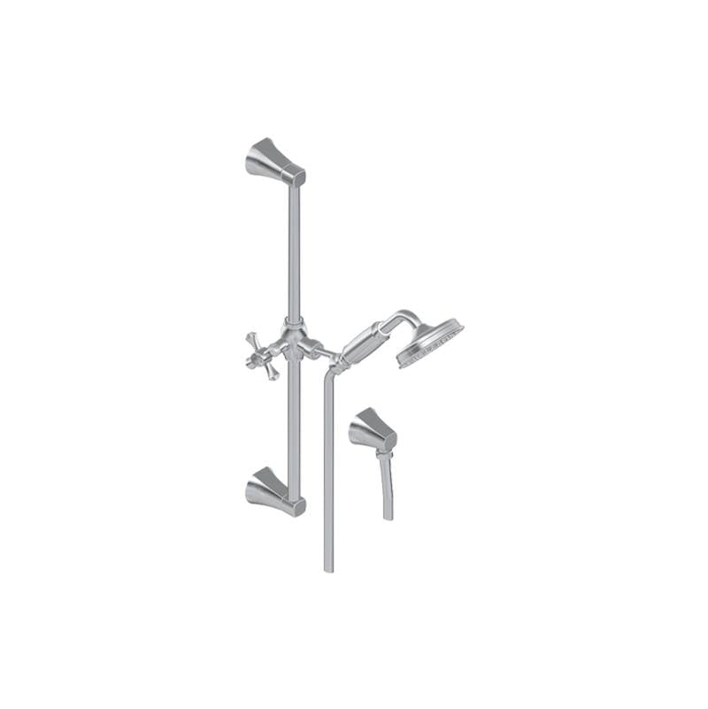 Graff - Finezza DUE Transitional Handshower with Wall-Mounted Slide Bar - Architectural White