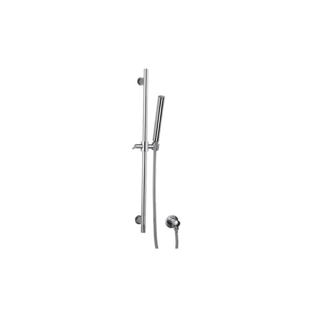 Graff - Contemporary Handshower w/Wall-Mounted Slide Bar - Unfinished Brushed Brass
