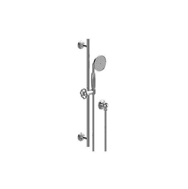 Graff - Vintage Transitional Handshower with Vintage Wall-Mounted Slide Bar - Architectural White