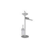 Graff - Sento Free Standing Tissue Holder, Toilet Brush Holder & Towel Bar - Architectural White