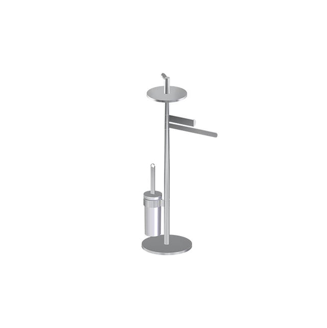 Graff - Sento Free Standing Tissue Holder, Toilet Brush Holder & Towel Bar - Architectural White