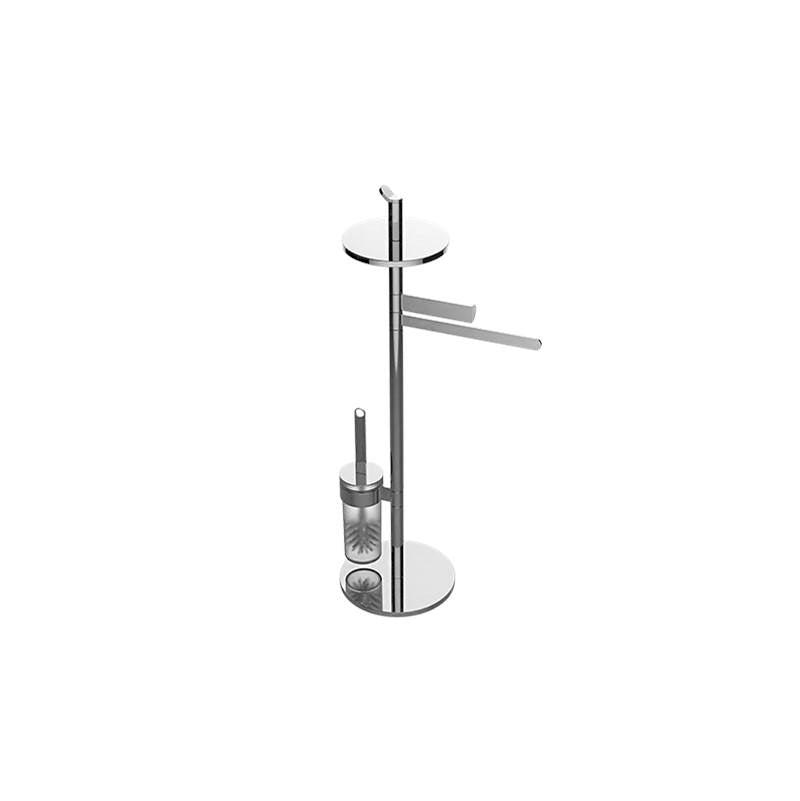 Graff - Sento Free Standing Tissue Holder, Toilet Brush Holder & Towel Bar - Warm Bronze Pvd