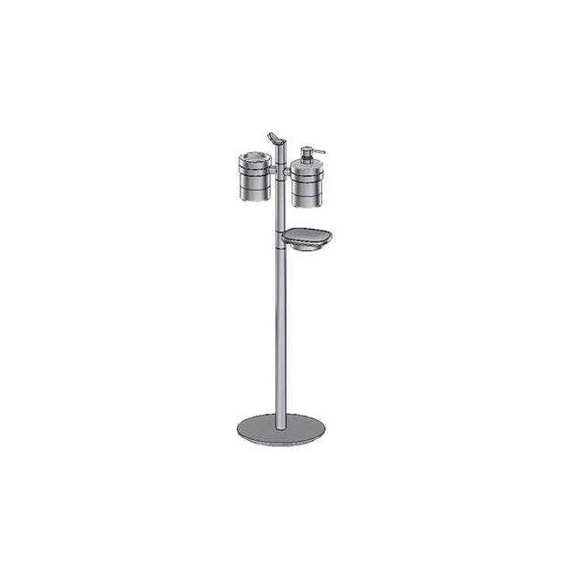 Graff - Sento Free Standing Soap/Lotion Dispenser, Soap Dish Holder & Tumbler - Architectural White