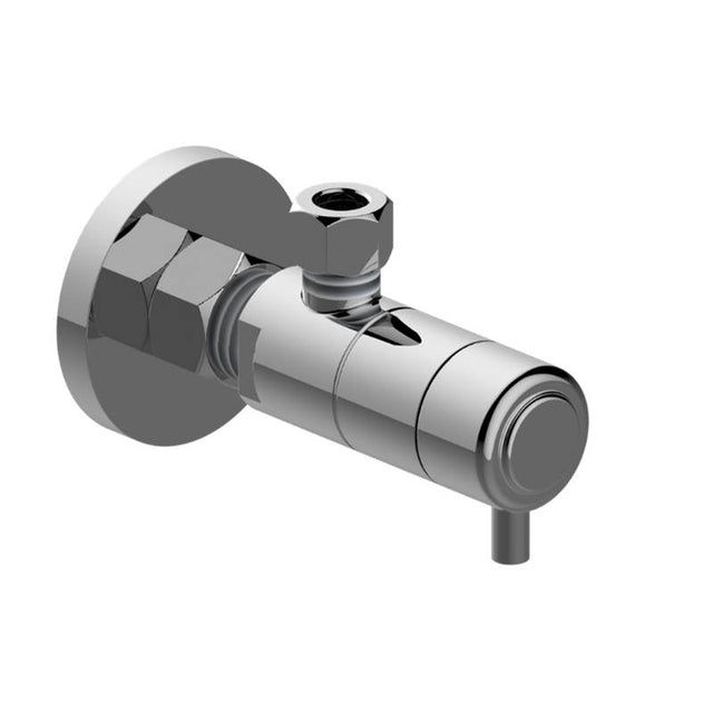 Graff - Bali Angle Stop with Decorative Handle - Architectural White