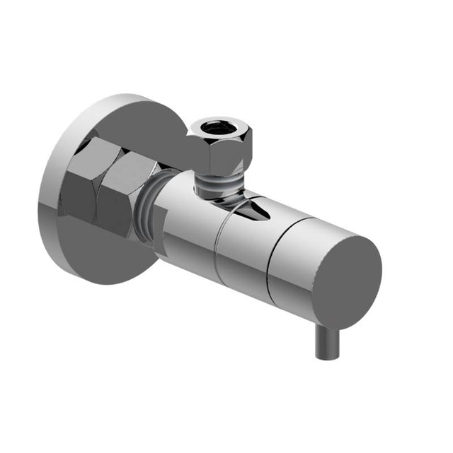 Graff - M.E./Terra Angle Stop with Decorative Handle - Architectural White