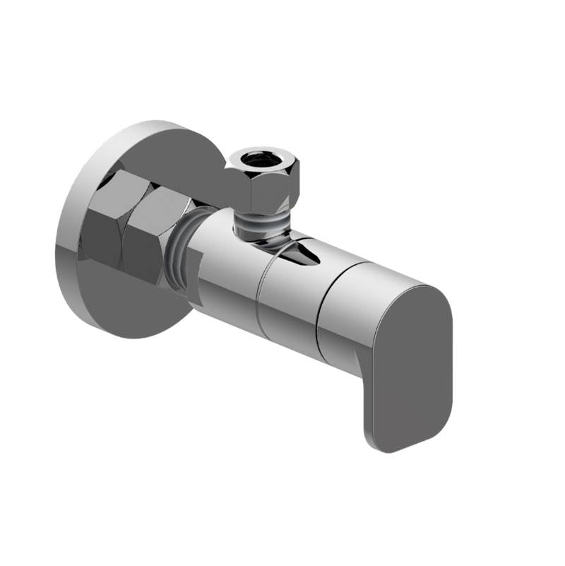 Graff - Sento Angle Stop with Decorative Handle - Architectural White