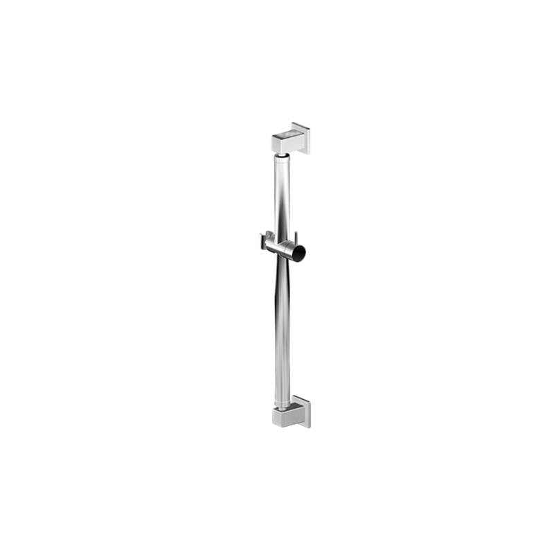 Graff - Square Grab Bar - 24'' w/handshower holder - Unfinished Brass