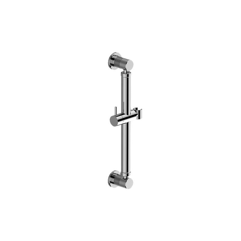 Graff - Harley Round Grab Bar - 16'' w/handshower holder - Architectural White