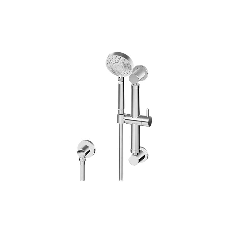 Graff - Various Multi-Function Handshower w/12'' Round Grab Bar - Steelnox  Satin Nickel