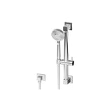 Graff - Various Multi-Function Handshower w/16'' Square Grab Bar - Steelnox  Satin Nickel