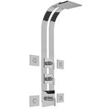 Graff - Square Thermostatic Ski Shower Set w/Body Sprays (Rough & Trim) - Polished Chrome