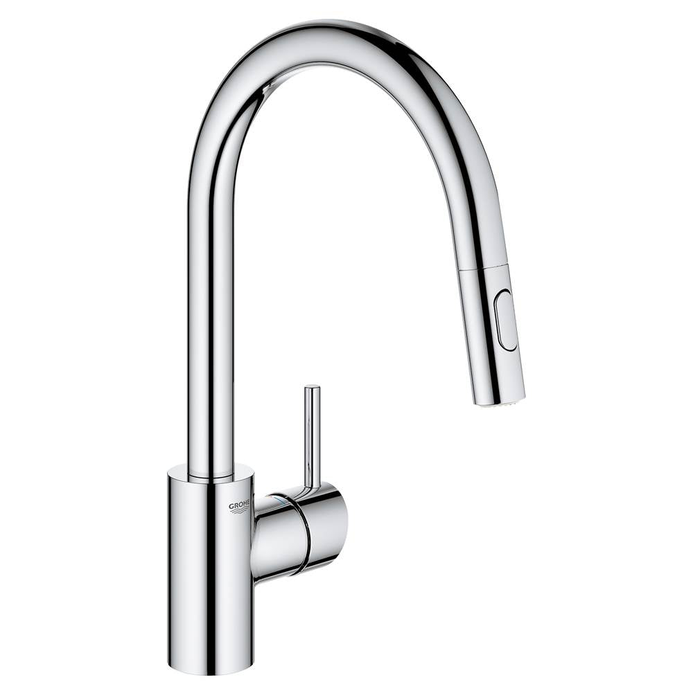 Grohe - Single-Handle Pull Down Kitchen Faucet Dual Spray 1.5 GPM - Chrome