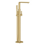 Grohe - Single-Handle Freestanding Tub Faucet with 1.75 GPM Hand Shower - Brushed Cool Sunrise