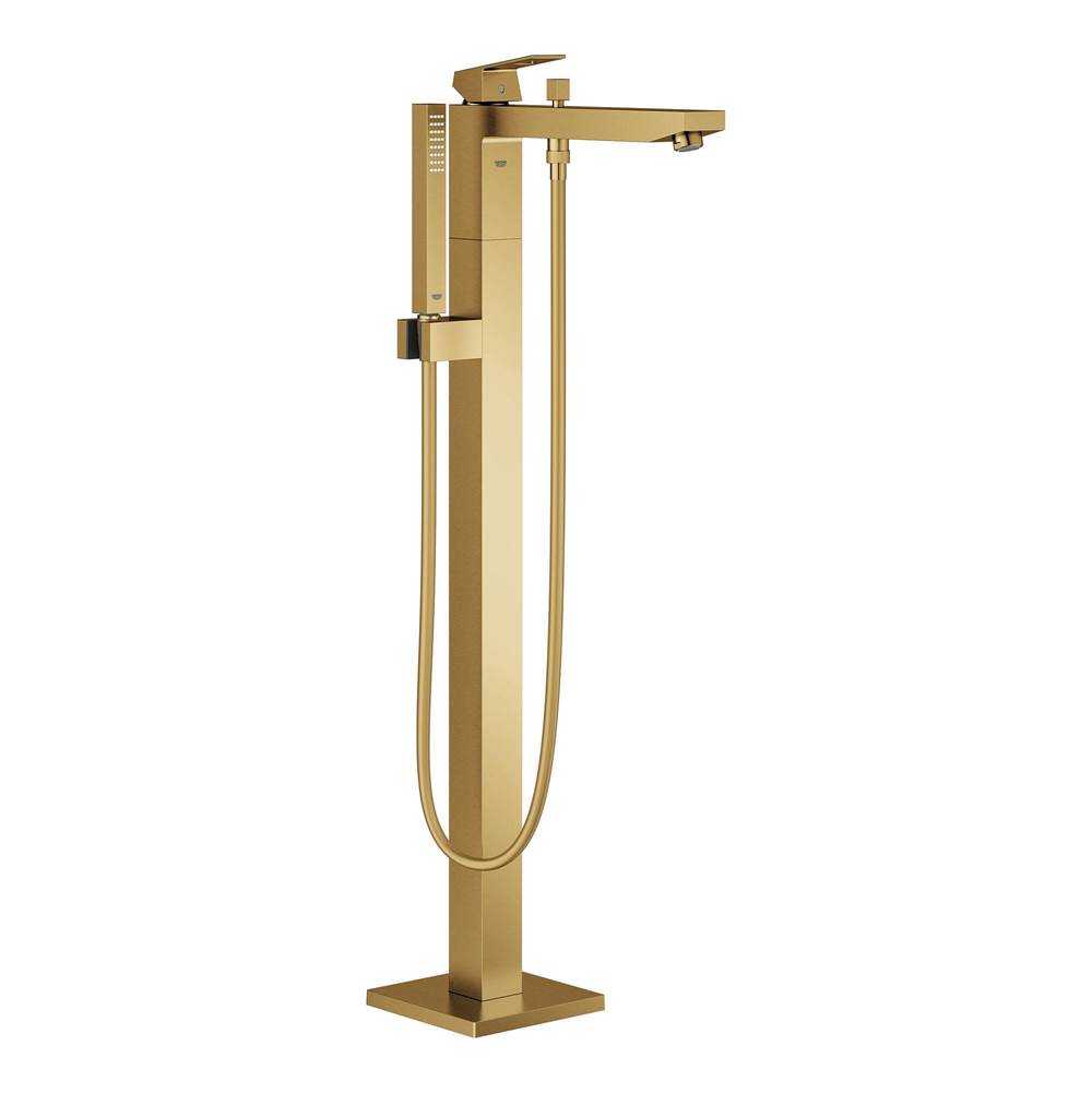 Grohe - Single-Handle Freestanding Tub Faucet with 1.75 GPM Hand Shower - Brushed Cool Sunrise