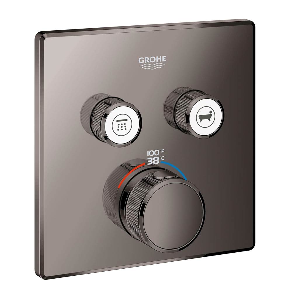 Grohe - Dual Function Thermostatic Valve Trim - Hard Graphite