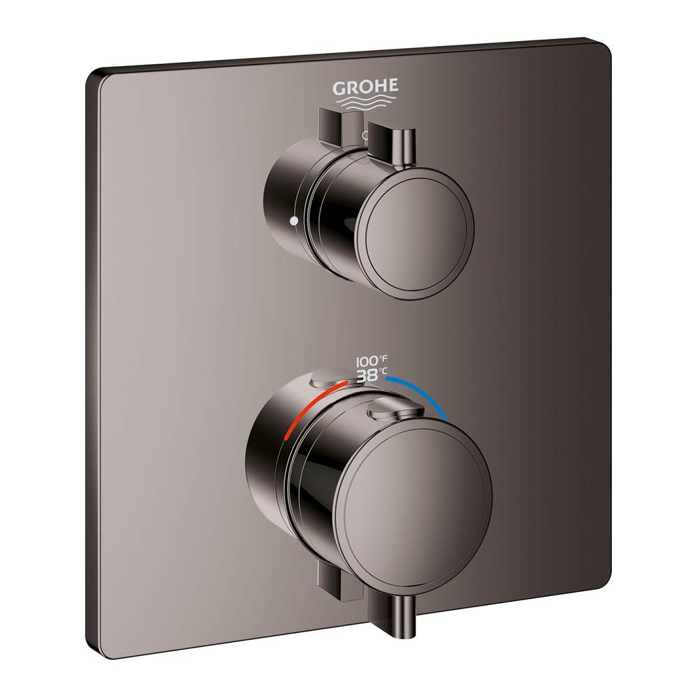 Grohe - Dual Function 2-Handle Thermostatic Valve Trim - Hard Graphite