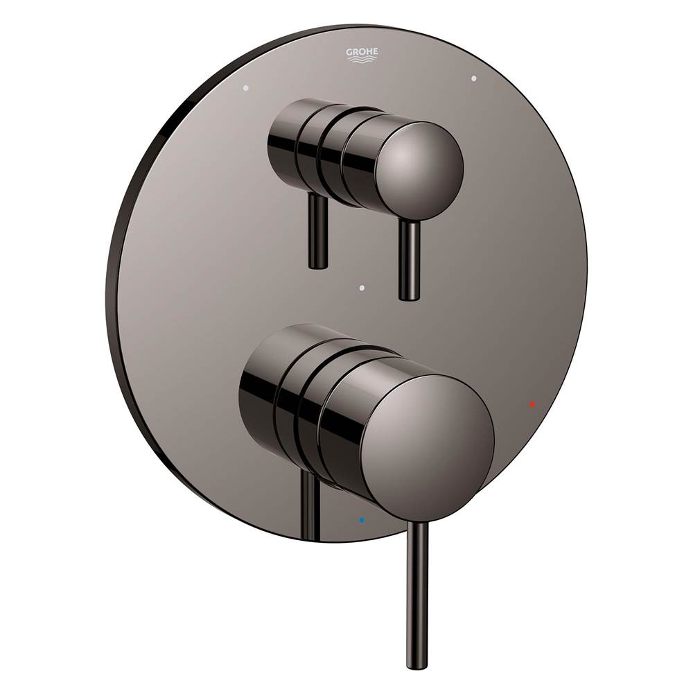 Grohe - TIMELESS PRESSURE BALANCE VALVE TRIM WITH 3-WAY DIVERTER WITH CARTRIDGE - Hard Graphite