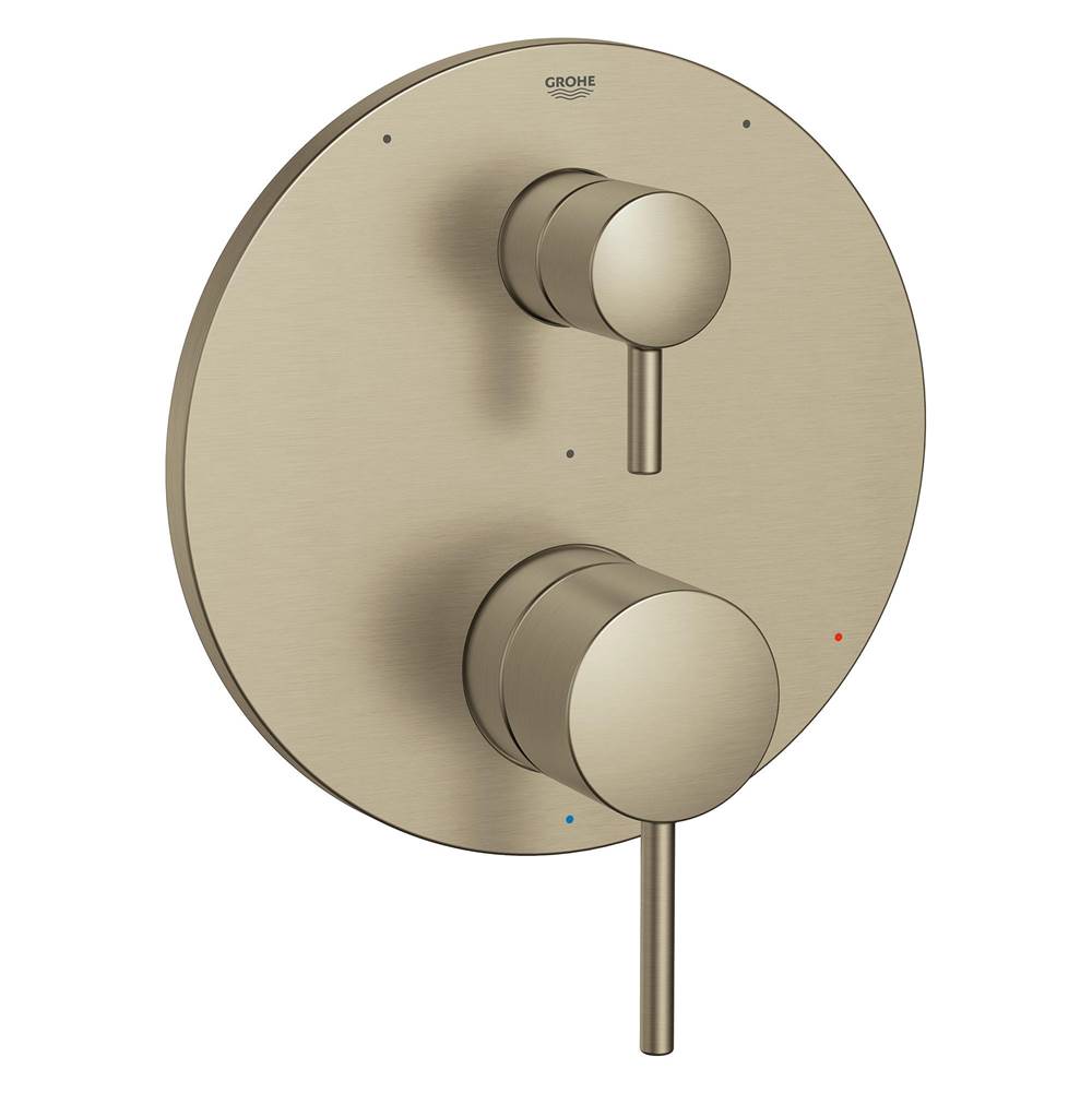 Grohe - TIMELESS PRESSURE BALANCE VALVE TRIM WITH 3-WAY DIVERTER WITH CARTRIDGE - Brushed Nickel