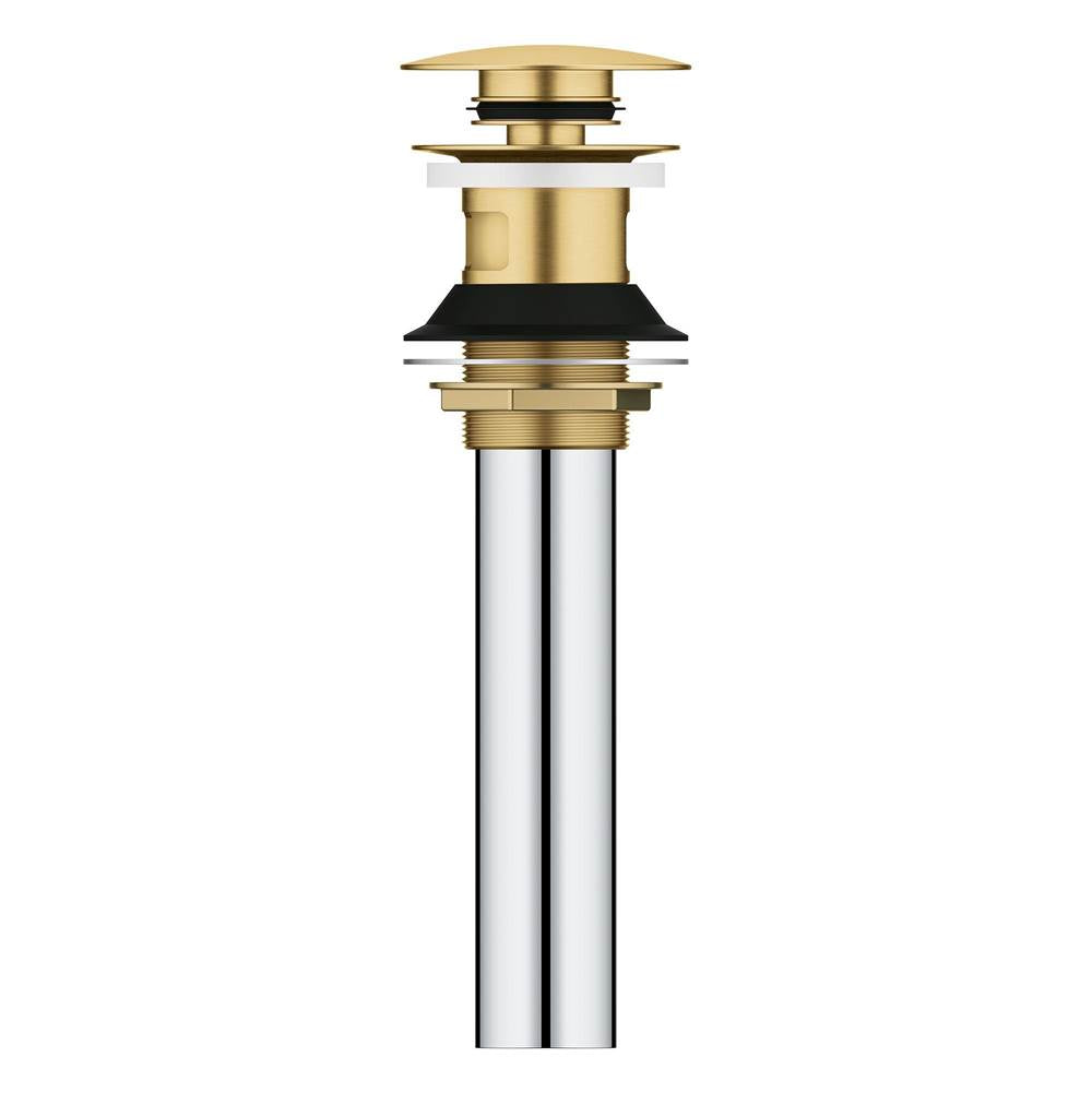 Grohe - Bathroom Sink Push Drain with Overflow - Brushed Cool Sunrise