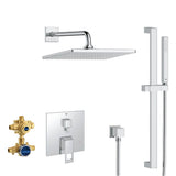 Grohe - EUROCUBE PRESSURE BALANCE RAIN SHOWER SET - Chrome