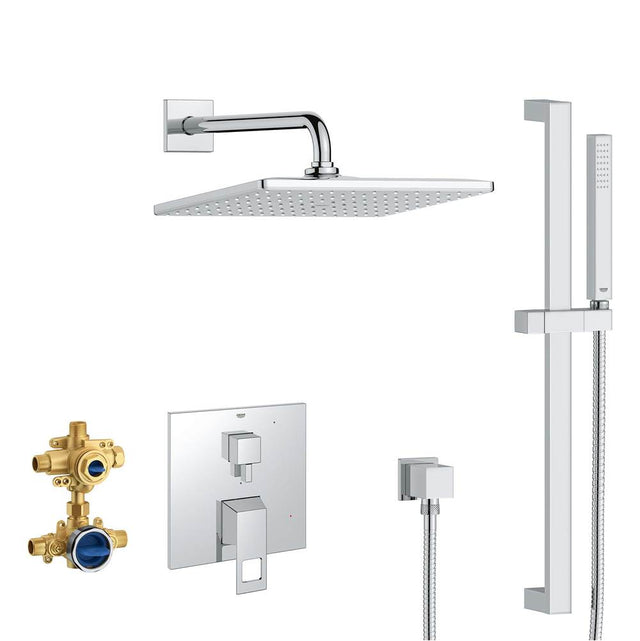 Grohe - EUROCUBE PRESSURE BALANCE RAIN SHOWER SET - Chrome