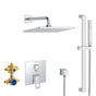 Grohe - EUROCUBE PRESSURE BALANCE RAIN SHOWER SET - Chrome