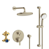 Grohe - COSMOPOLITAN PRESSURE BALANCE RAIN SHOWER SET - Brushed Nickel