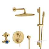 Grohe - TIMELESS PRESSURE BALANCE RAIN SHOWER SET - Brushed Cool Sunrise