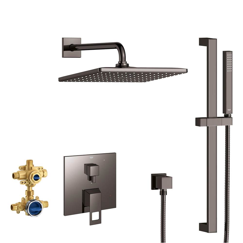Grohe - EUROCUBE PRESSURE BALANCE RAIN SHOWER SET - Hard Graphite