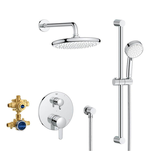 Grohe - COSMOPOLITAN PRESSURE BALANCE RAIN SHOWER SET - Chrome
