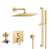 Grohe - EUROCUBE PRESSURE BALANCE RAIN SHOWER SET - Brushed Cool Sunrise