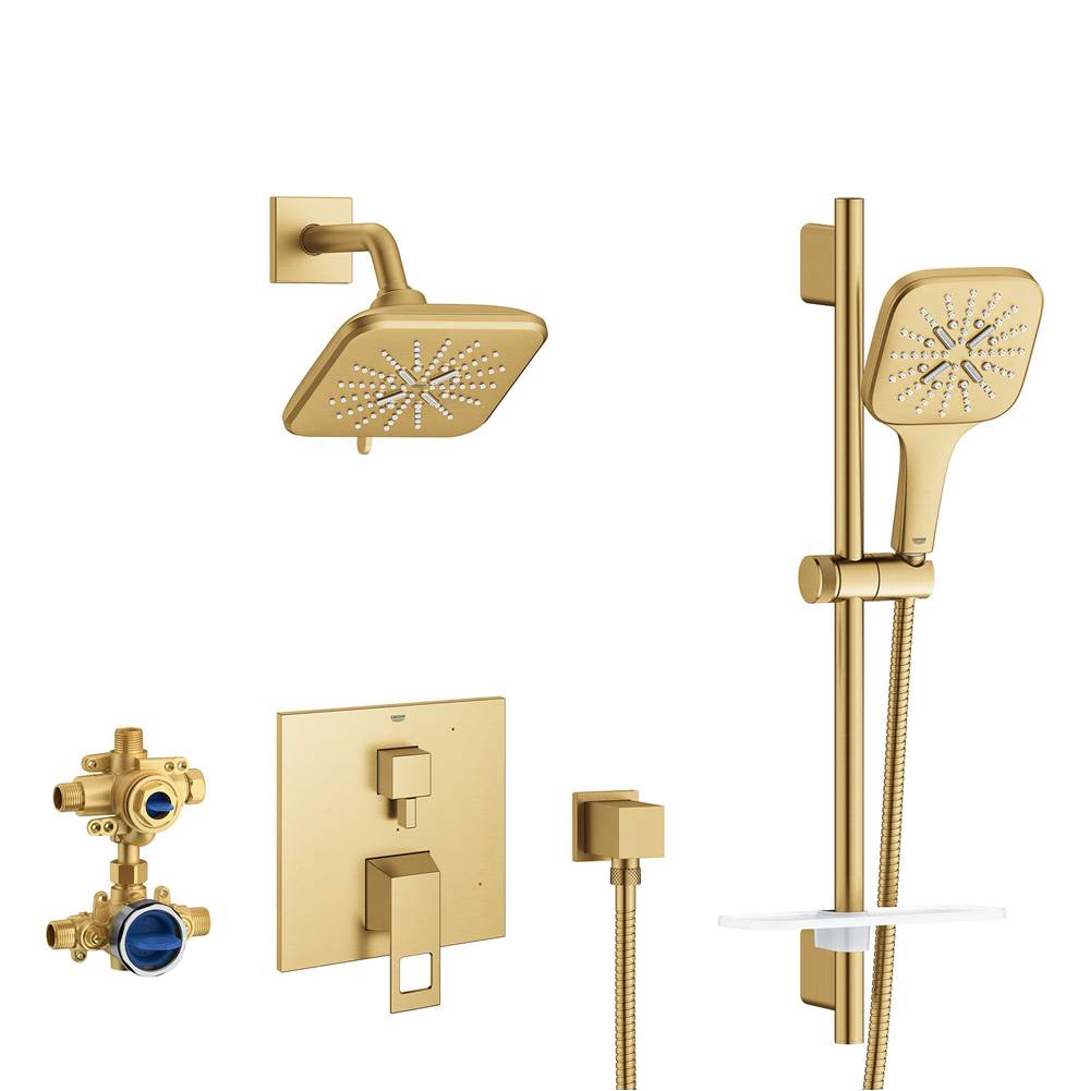 Grohe - EUROCUBE PRESSURE BALANCE SHOWER SET - Brushed Cool Sunrise