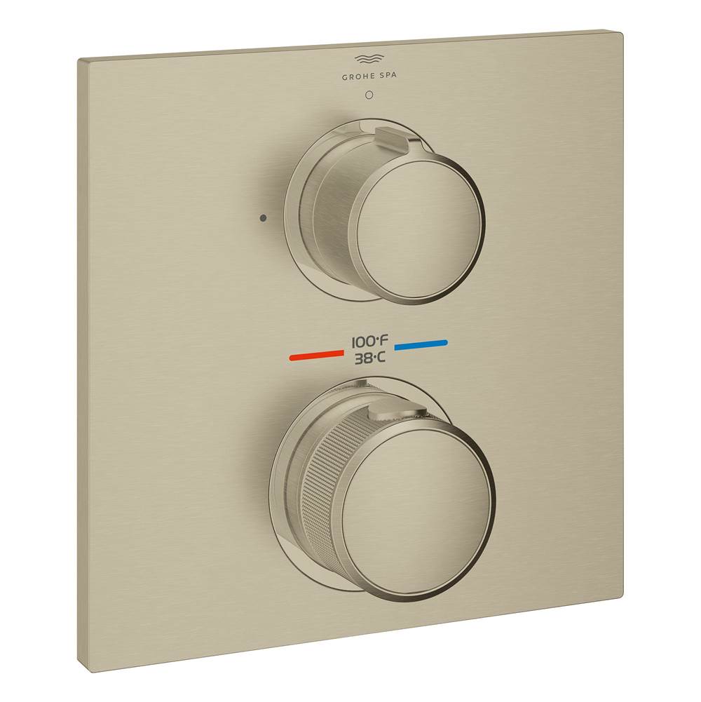 Grohe - Allure Dual Function 2-Handle Thermostatic Valve Trim - Brushed Nickel