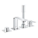 Grohe - Allure 4-Hole Single-Handle Deck Mount Roman Tub Faucet with 1.75 GPM Hand Shower - Chrome