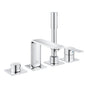 Grohe - Allure 4-Hole Single-Handle Deck Mount Roman Tub Faucet with 1.75 GPM Hand Shower - Chrome